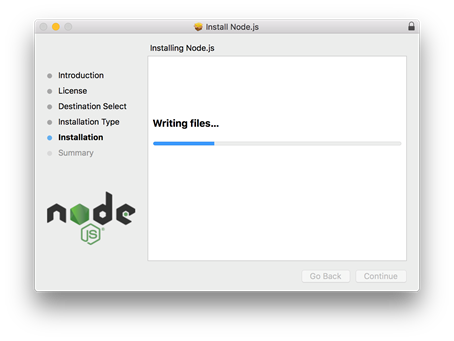 Node.js installing to your machine