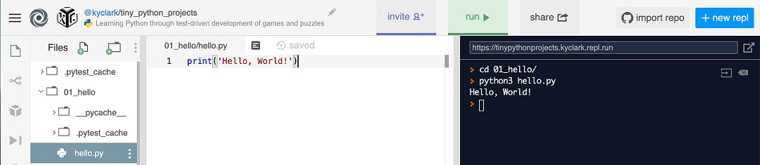 repl.it hello